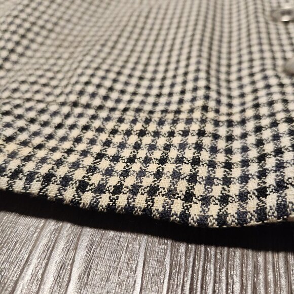 Vintage 90s officecore elegant black & grey houndstooth teacher secretary dress - Picture 13 of 14